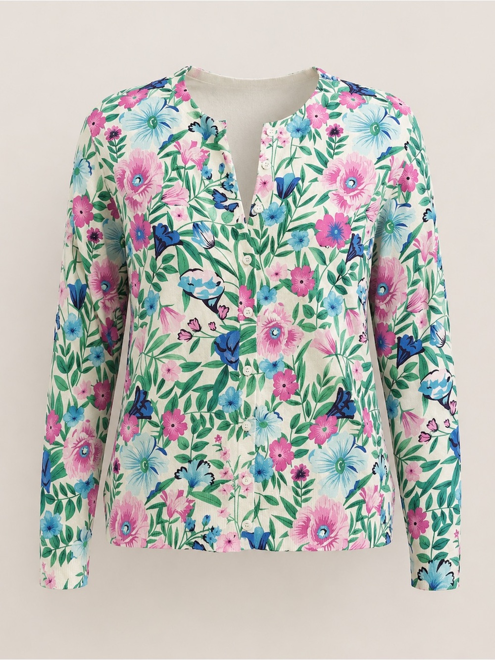 Angashion Floral Button Front Cardigan Sweater NWT XL